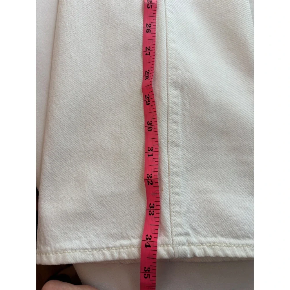 Vintage Levis 501 Original Fit‎ White Denim Jeans  36x34 Button Fly Straight Leg